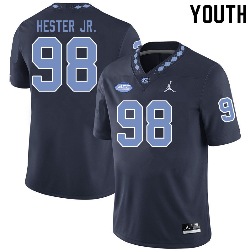 Jordan Brand Youth #98 Kevin Hester Jr. North Carolina Tar Heels College Football Jerseys Sale-Black